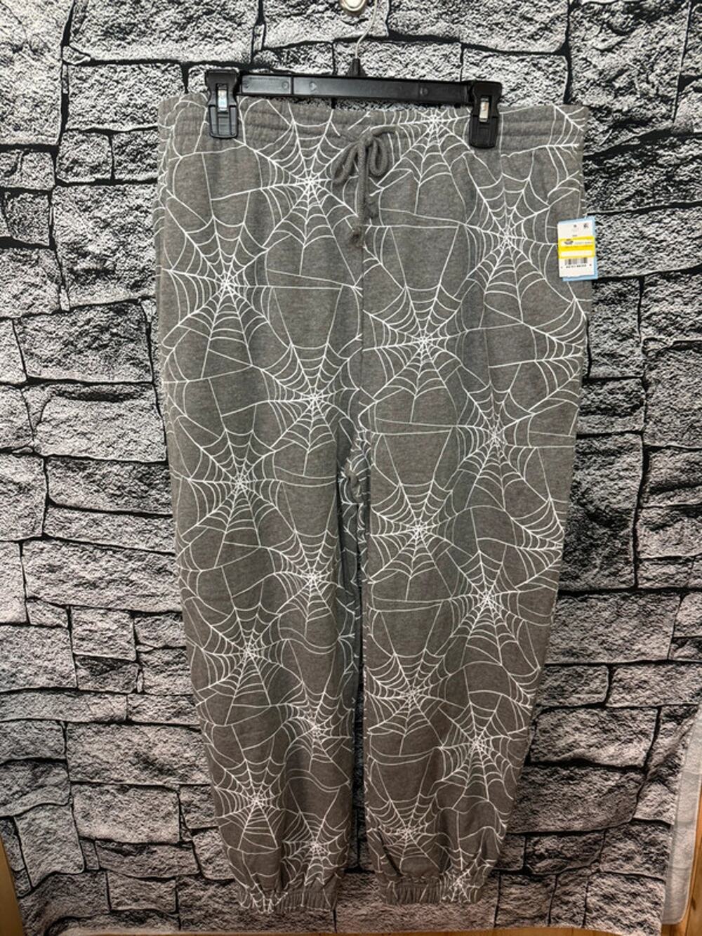 NWT Ladies Doe Gray Spider Web Joggers - XL